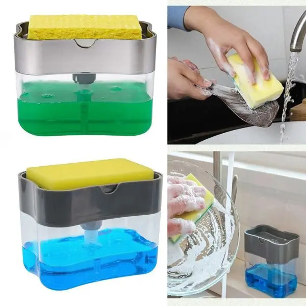 Диспенсър с помпа дозатор за веро+подарък гъба - Pump Dispenser » Murzel.bg Дозатор с помпа за веро + подарък гъба