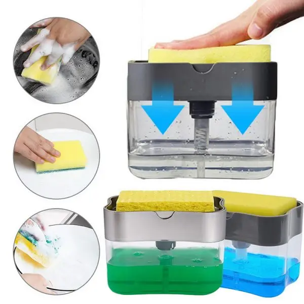 Диспенсър с помпа дозатор за веро+подарък гъба - Pump Dispenser » Murzel.bg Дозатор с помпа за веро + подарък гъба