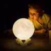 LED лампа луна с дистанционно управление - 3d Moon Lamp » Murzel.bg LED лампа луна
