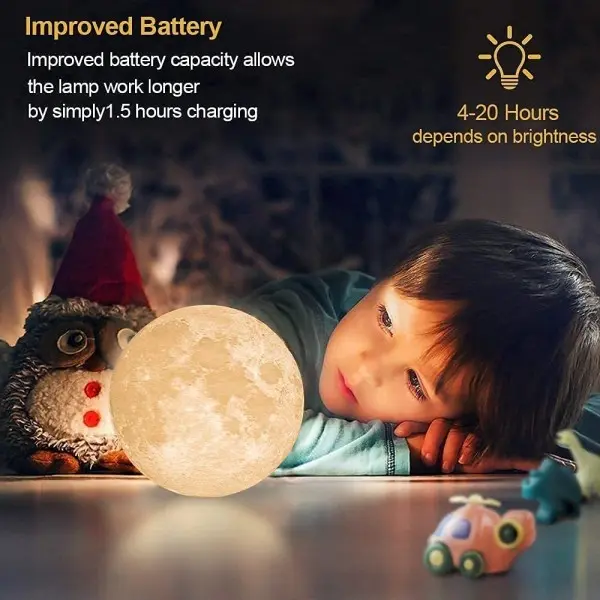 LED лампа луна с дистанционно управление - 3d Moon Lamp » Murzel.bg LED лампа луна