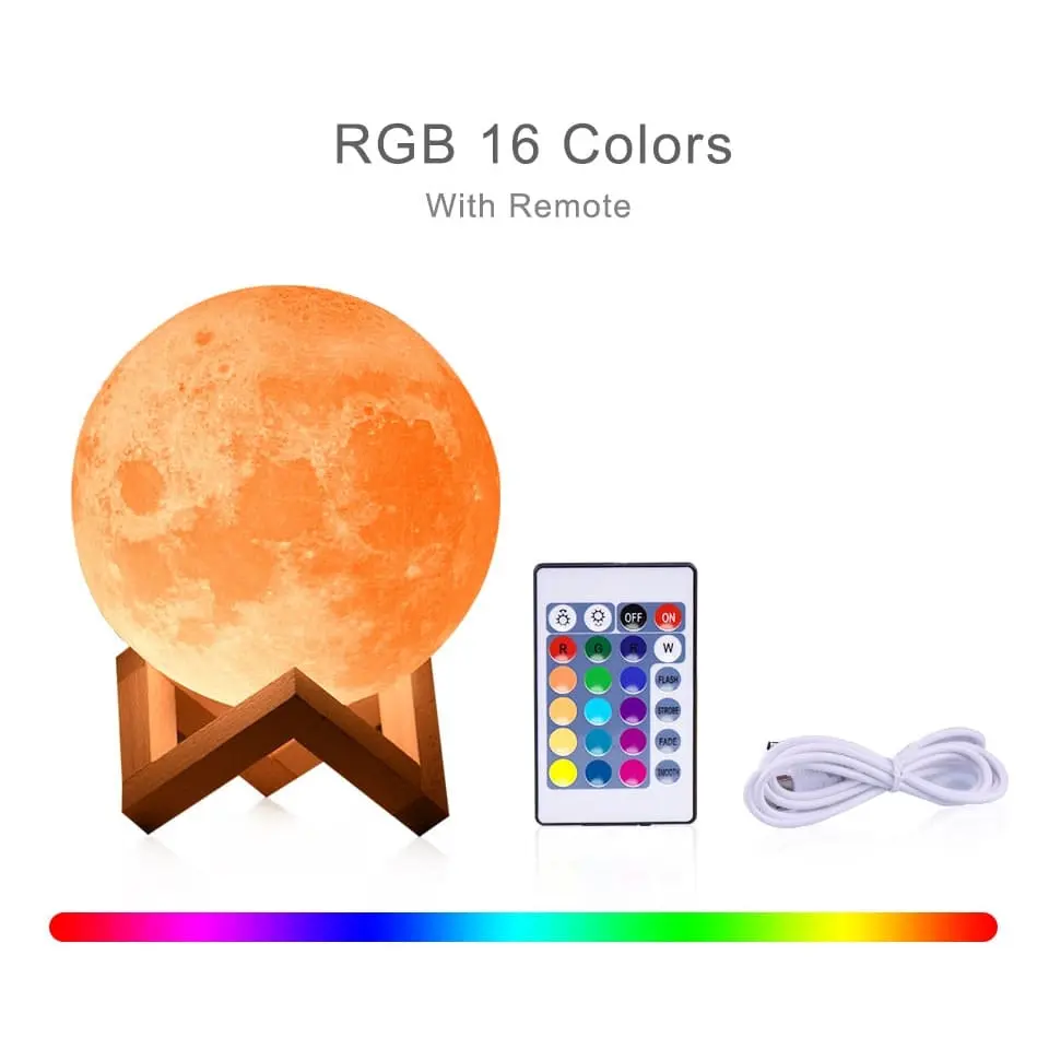 LED лампа луна с дистанционно управление - 3d Moon Lamp » Murzel.bg LED лампа луна с дистанционно управление - 3d Moon Lamp - Image 4