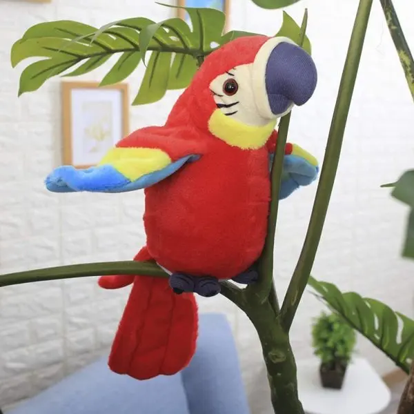 Плюшена играчка говорещ папагал - Macaw » Murzel.bg 61lyhnT0e7L._AC_SL1020_