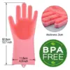 Силиконови домакински ръкавици за миене на чинии- Cleaning gloves » Murzel.bg Силиконови домакински ръкавици – Cleaning gloves