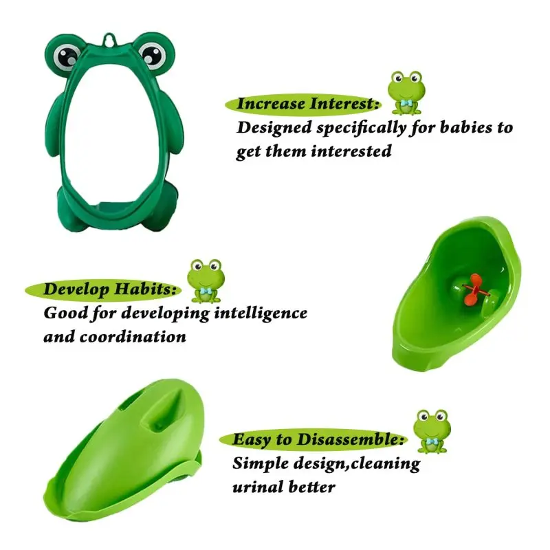 Детски писоар за стена във формата на жаба - FrogPotty » Murzel.bg Детски писоар - жабка - ВabyPotty
