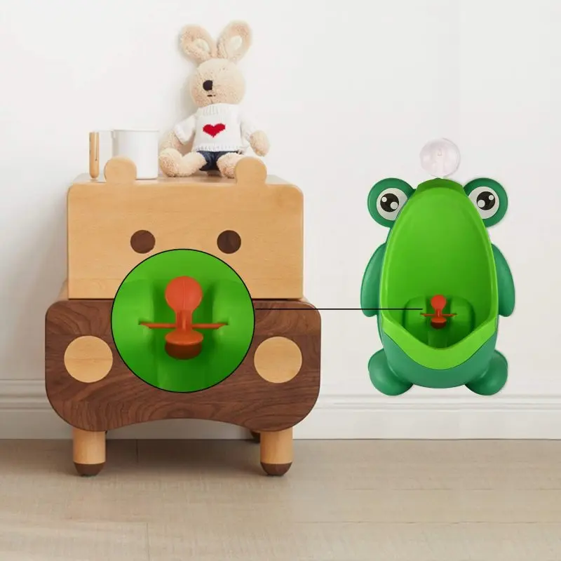Детски писоар за стена във формата на жаба - FrogPotty » Murzel.bg Детски писоар - жабка - ВabyPotty