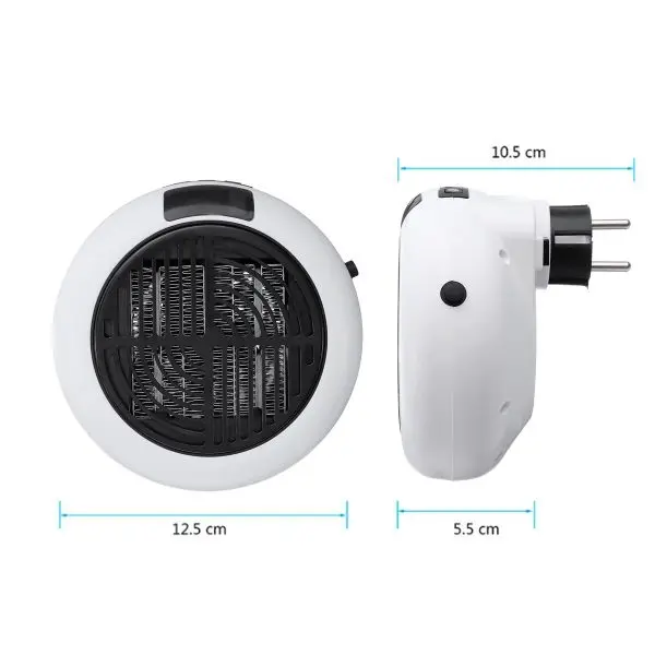 Мини вентилаторна печка-духалка за контакт 400W/500W/900W - Mini Heater » Murzel.bg Мини духалки за контакт - Mini Blower