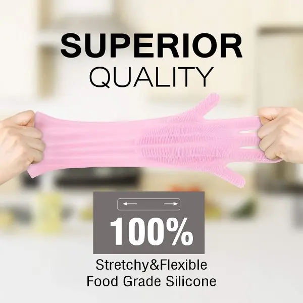 Силиконови домакински ръкавици за миене на чинии- Cleaning gloves » Murzel.bg Силиконови домакински ръкавици – Cleaning gloves