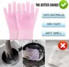 Силиконови домакински ръкавици за миене на чинии- Cleaning gloves » Murzel.bg Силиконови домакински ръкавици – Cleaning gloves