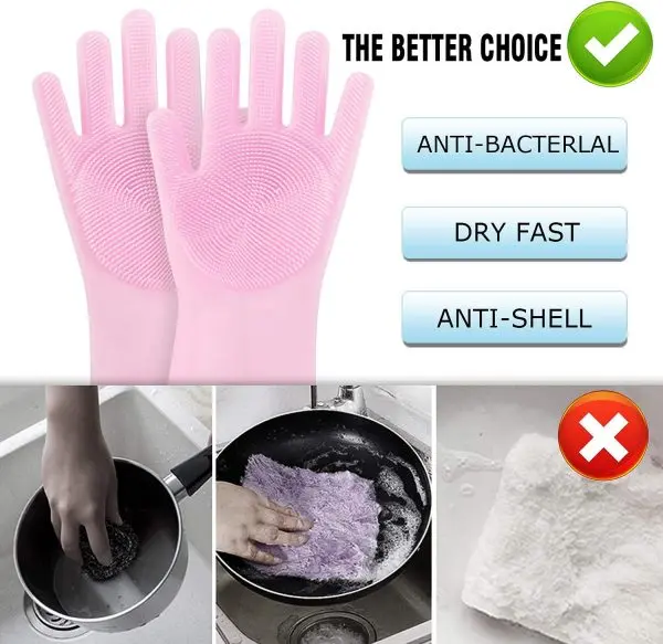 Силиконови домакински ръкавици за миене на чинии- Cleaning gloves » Murzel.bg Силиконови домакински ръкавици – Cleaning gloves