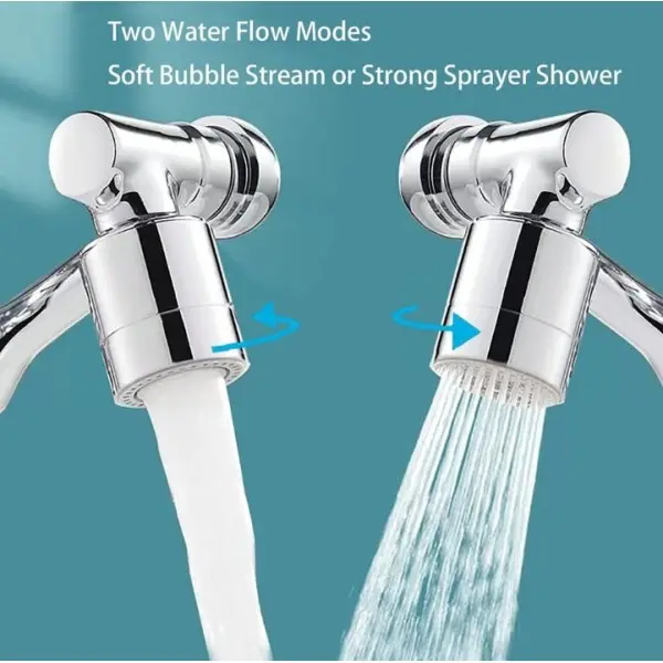Подвижен метален накрайник за чешма с 360 градуса - Faucet head » Murzel.bg Подвижен метален накрайник за чешма с 360 градуса - Faucet head