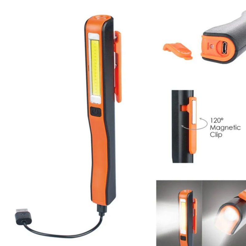 Акумулаторно фенерче COB + LED с магнитен държач - Reachargeable COB Work Light