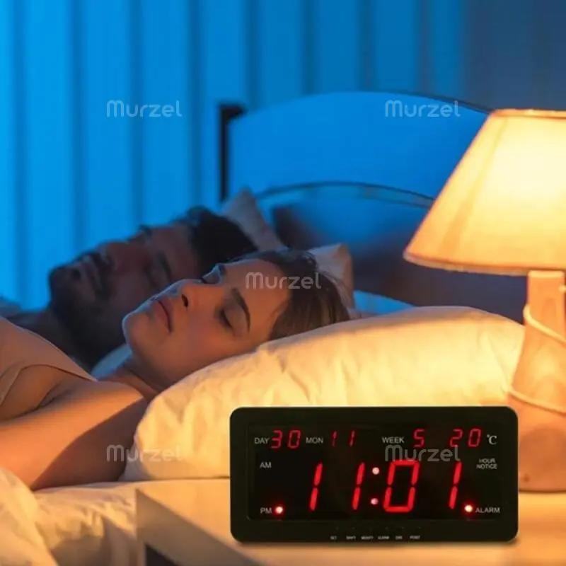 Дигитален LED часовник с аларма, дата, календар и термометър - ClockDigital » Murzel.bg Дигитален LED часовник с аларма, дата, календар и термометър - ClockDigital