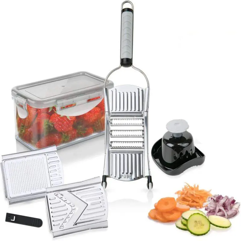 Кухненско мултифункционално ренде с приставки за плодове и зеленчуци - KitchenGrater » Murzel.bg Кухненско мултифункционално ренде с приставки за плодове и зеленчуци - KitchenGrater