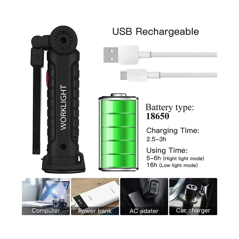 Магнитна акумулаторна работна лампа - Magnetic rechargeable Worklight » Murzel.bg Магнитна акумулаторна работна лампа - Magnetic rechargeable Worklight