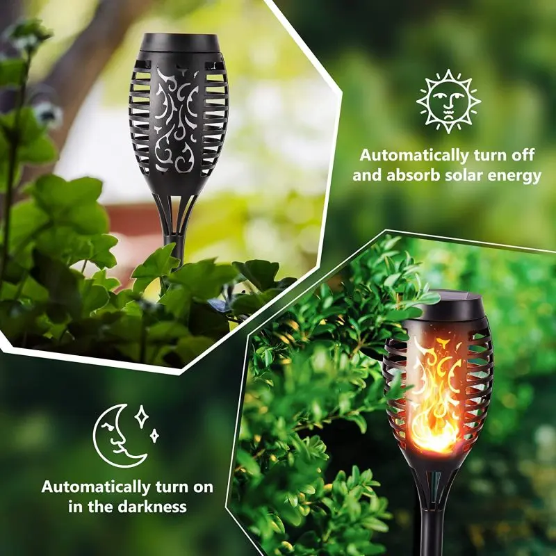 Соларен градински фенер - Solar Flame LED Light XF-6017 » Murzel.bg Соларен градински фенер XF-6017 - Solar Flame LED Light XF-6017