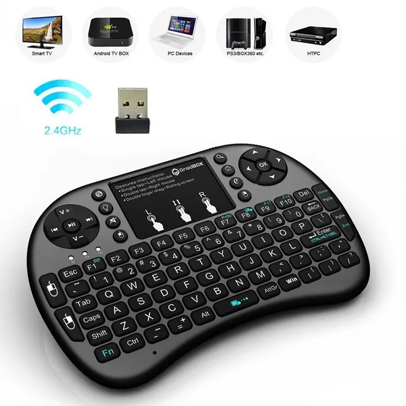 Мини безжична клавиатура с тъчпад - Mini keyboard » Murzel.bg Мини безжична клавиатура с тъчпад - Mini keyboard