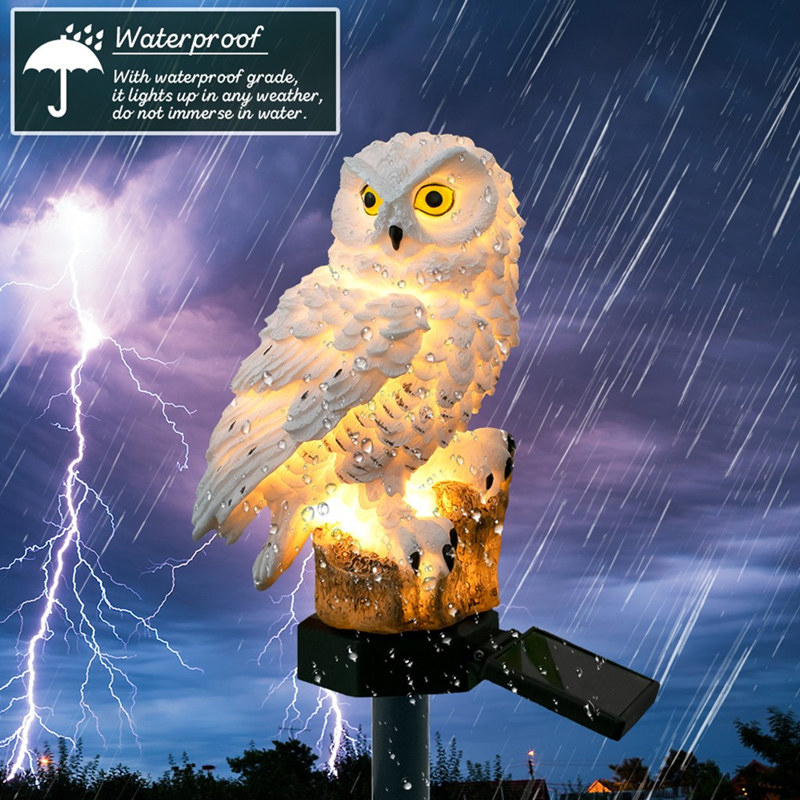 Соларна лампа за градина Сова - Сolar lamp Owl