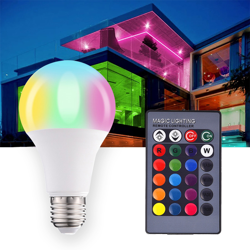 Многоцветна LED крушка с дистанциионно - LED bulb