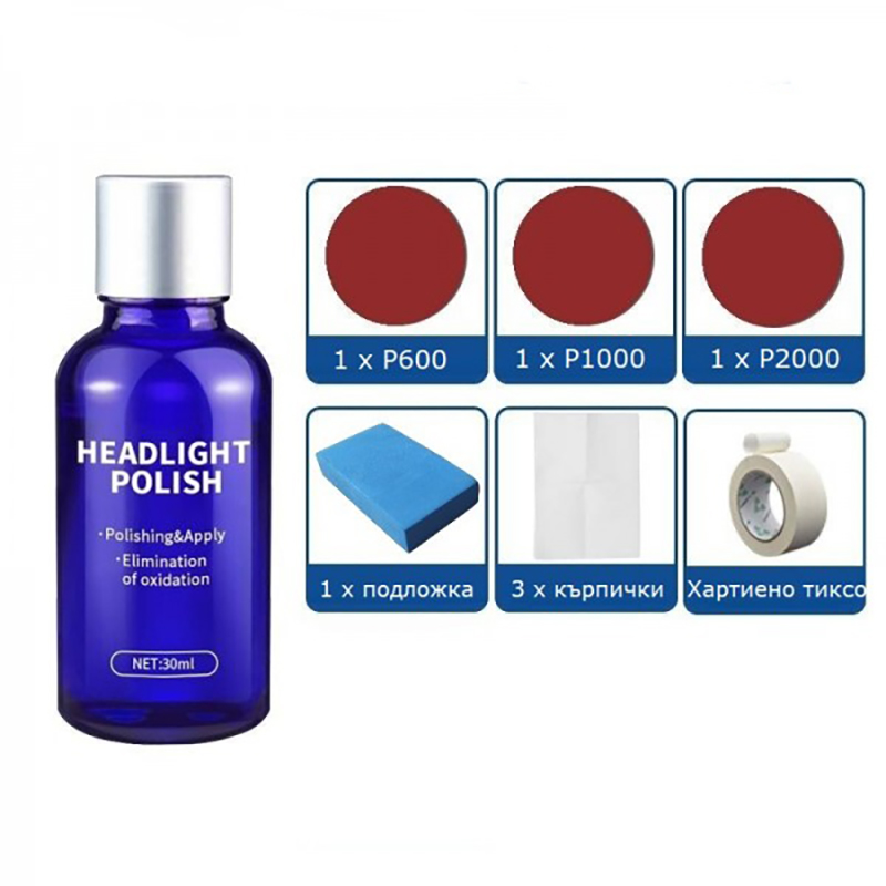 Комплект за полиране на фарове - Headlight polishing kit
