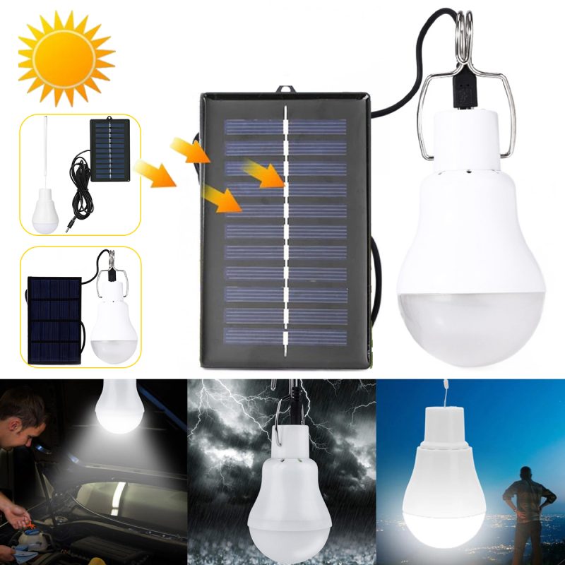 LED лампа с подвижен соларен панел - CampingLamp