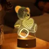 3D LED нощна лампа в три варианта Мече, Сърце и Китара - 3DLamp » Murzel.bg 3D LED нощна лампа в три варианта - Мече, Сърце и Китара - 3DLamp