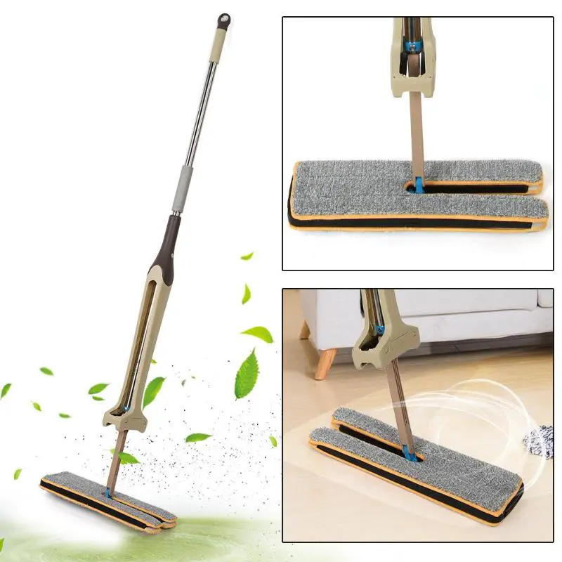 Микрофибърен двустранен моп за сухо и мокро почистване - MicrofiberMop » Murzel.bg Микрофибърен двустранен моп - MicrofiberMop
