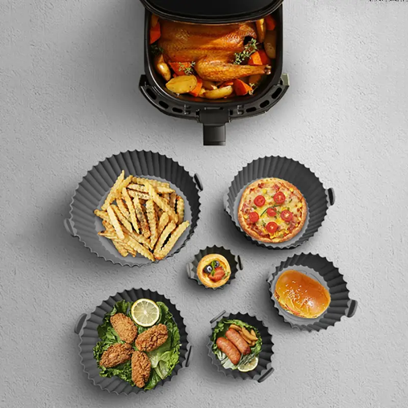 Силиконови форми за печене 6 бр. за Air Fryer - FryerTrays » Murzel.bg Силиконови форми за печене 6 бр. за Air Fryer - FryerTrays