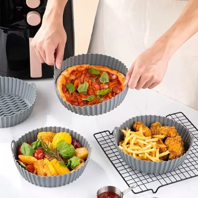 Силиконови форми за печене 6 бр. за Air Fryer - FryerTrays » Murzel.bg Силиконови форми за печене 6 бр. за Air Fryer - FryerTrays