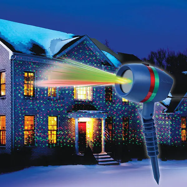 ▷ LED коледни лазерни прожектори, зимна коледна украса