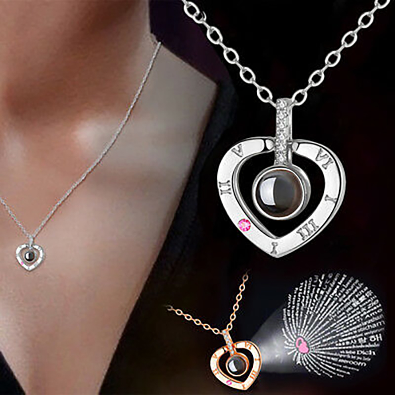 Колие с надпис Обичам те на 100 езика - LoveYouNecklace » Murzel.bg Колие с надпис Обичам те на 100 езика - LoveYouNecklace