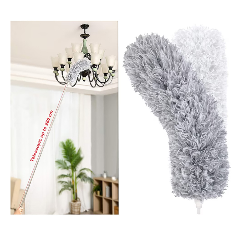 Четка за прах с телескопична дръжка и две приставки - DustBrush