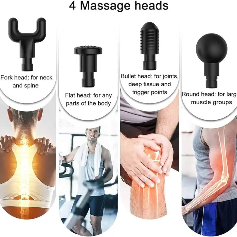 Вибрационен масажен пистолет, мускулен стимулатор, масажор - MassageGun » Murzel.bg Вибрационен масажен пистолет, мускулен стимулатор - MassageGun