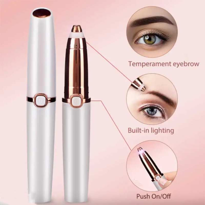 Тример за оформяне на вежди, епилатор за лице, LED - EyebrowTrimmer