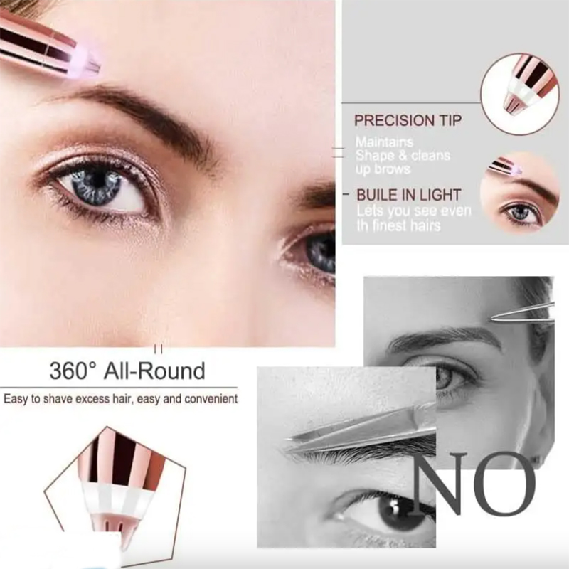 Тример за оформяне на вежди, епилатор за лице, LED - EyebrowTrimmer