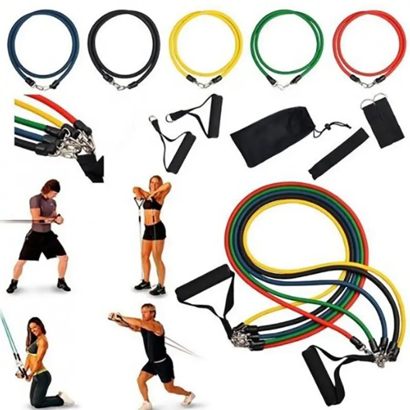 Тренировъчни ластици за спорт и фитнес, Комплект от 11 части - TrainingЕlastics » Murzel.bg Тренировъчни ластици за спорт и фитнес, Комплект от 11 части - TrainingЕlastics