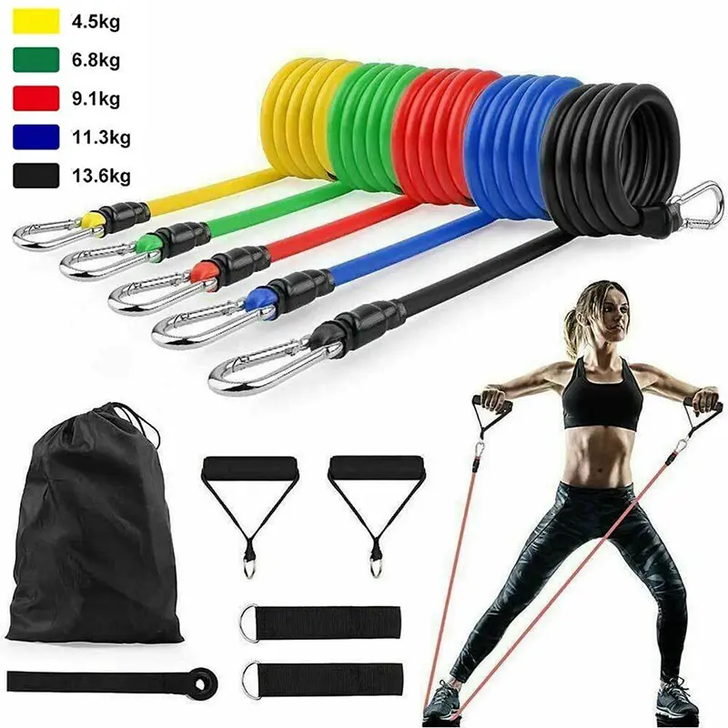 Тренировъчни ластици за спорт и фитнес, Комплект от 11 части - TrainingЕlastics » Murzel.bg Тренировъчни ластици за спорт и фитнес, Комплект от 11 части - TrainingЕlastics