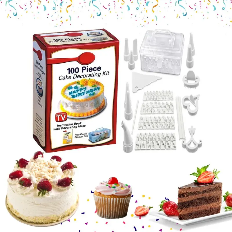 Комплект за декорация на сладкиши и торти от 100 части - CakeDecorKid » Murzel.bg Комплект за декорация на сладкиши и торти от 100 части - CakeDecorKid