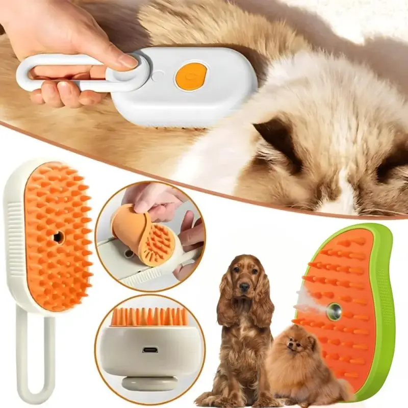Четка за домашни любимци с пара - ElectricPetBrush » Murzel.bg Четка за домашни любимци с пара - ElectricPetBrush