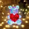 Светещо 3D Mече със сърце, нощна лампа - BearLove » Murzel.bg Светещо 3D Mече със сърце, нощна лампа - BearLove