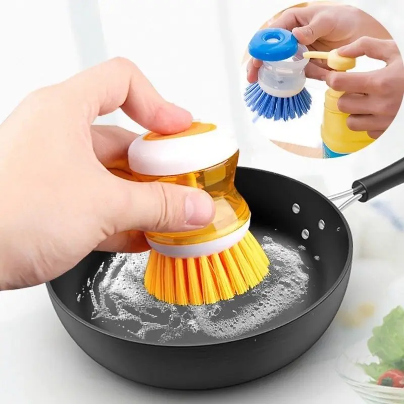 Кухненска четка с дозатор за препарат, четка за почистване на съдове - MiniKitchenBrush » Murzel.bg Кухненска четка с дозатор за препарат, четка за почистване на съдове - MiniKitchenBrush