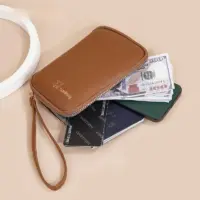 Дамски портфейл с цип и дръжка, луксозно дамско портмоне - WomenLuxWallet