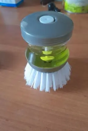 Click to view full screen Кухненска четка с дозатор за препарат, четка за почистване на съдове - MiniKitchenBrush photo review