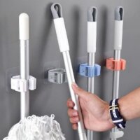 Държач за моп без пробиване, самозалепваща щипка за моп и метла - Broom ClipMop