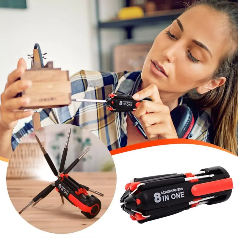 Комплект отвертки, Мултифункционална отвертка 8 в 1 с LED фенер - MF LED Screwdriver » Murzel.bg Комплект отвертки, Мултифункционална отвертка 8 в 1 с LED фенер - MF LED Screwdriver
