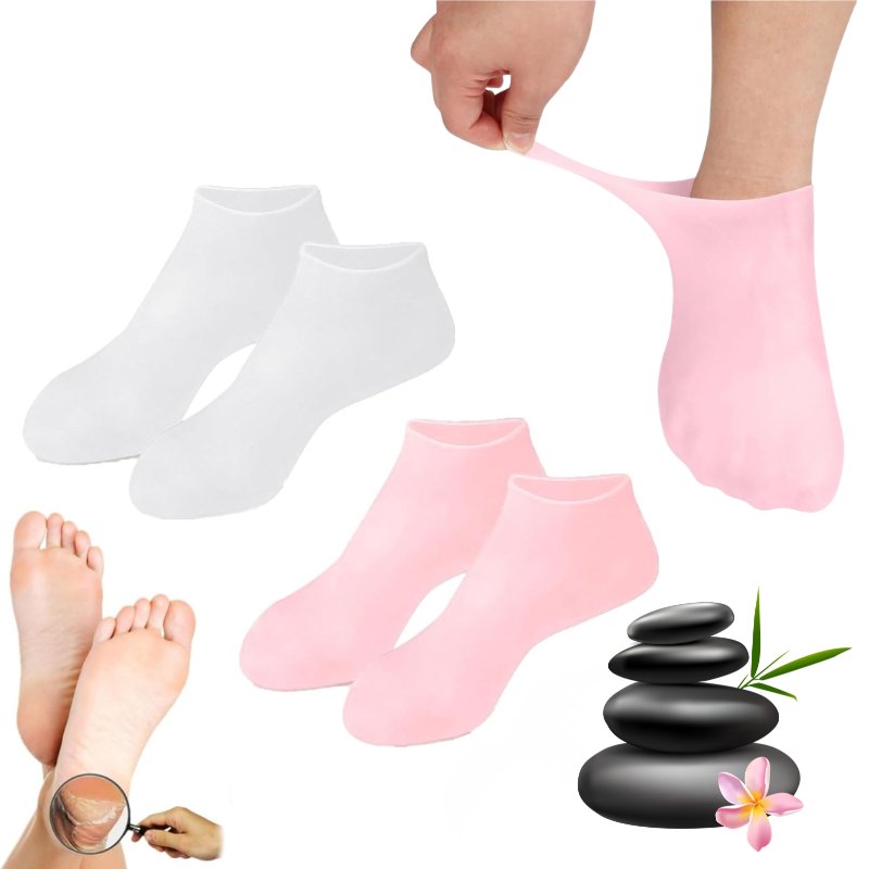 Силиконови чорапи за пети, хидратиращи чорапи за суха и напукана кожа - Moisturizing Foot Socks » Murzel.bg Силиконови чорапи за пети, хидратиращи чорапи за суха и напукана кожа - Moisturizing Foot Socks