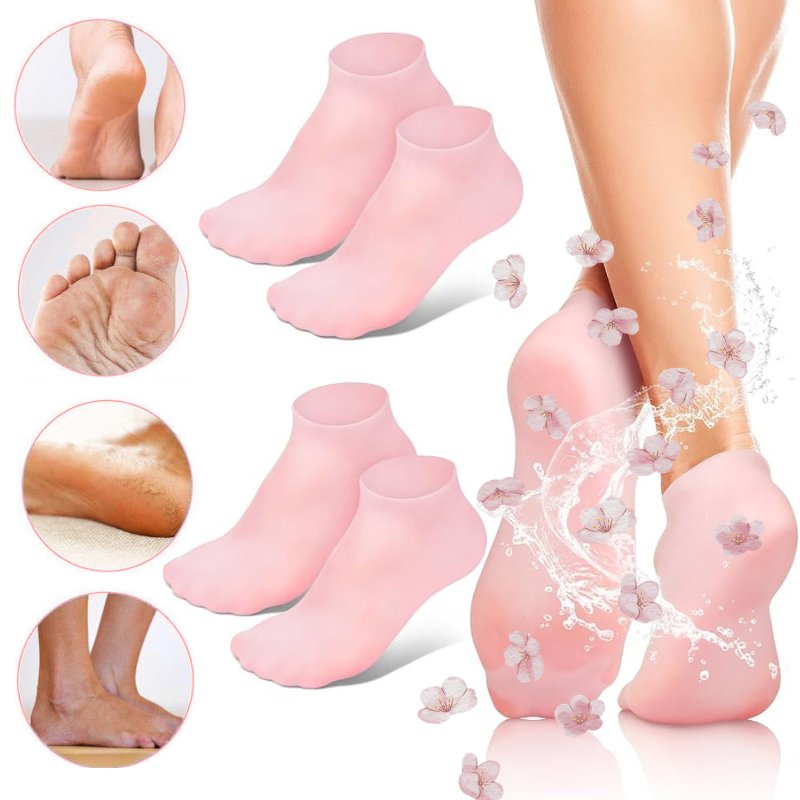 Силиконови чорапи за пети, хидратиращи чорапи за суха и напукана кожа - Moisturizing Foot Socks » Murzel.bg Силиконови чорапи за пети, хидратиращи чорапи за суха и напукана кожа - Moisturizing Foot Socks