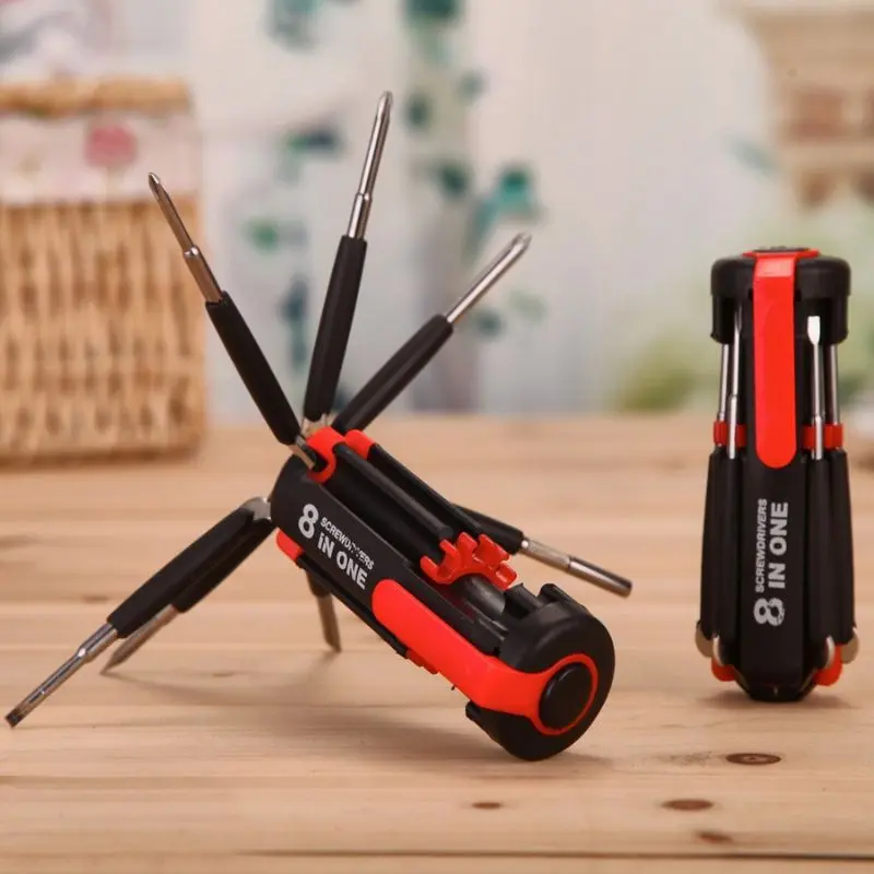 Комплект отвертки, Мултифункционална отвертка 8 в 1 с LED фенер - MF LED Screwdriver » Murzel.bg Комплект отвертки, Мултифункционална отвертка 8 в 1 с LED фенер - MF LED Screwdriver