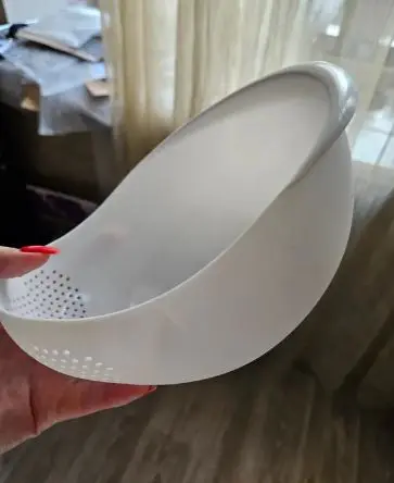 Click to view full screen Цедка за измиване на ориз, плодове и зеленчуци, кошница за отцеждане - Colander Bowl photo review